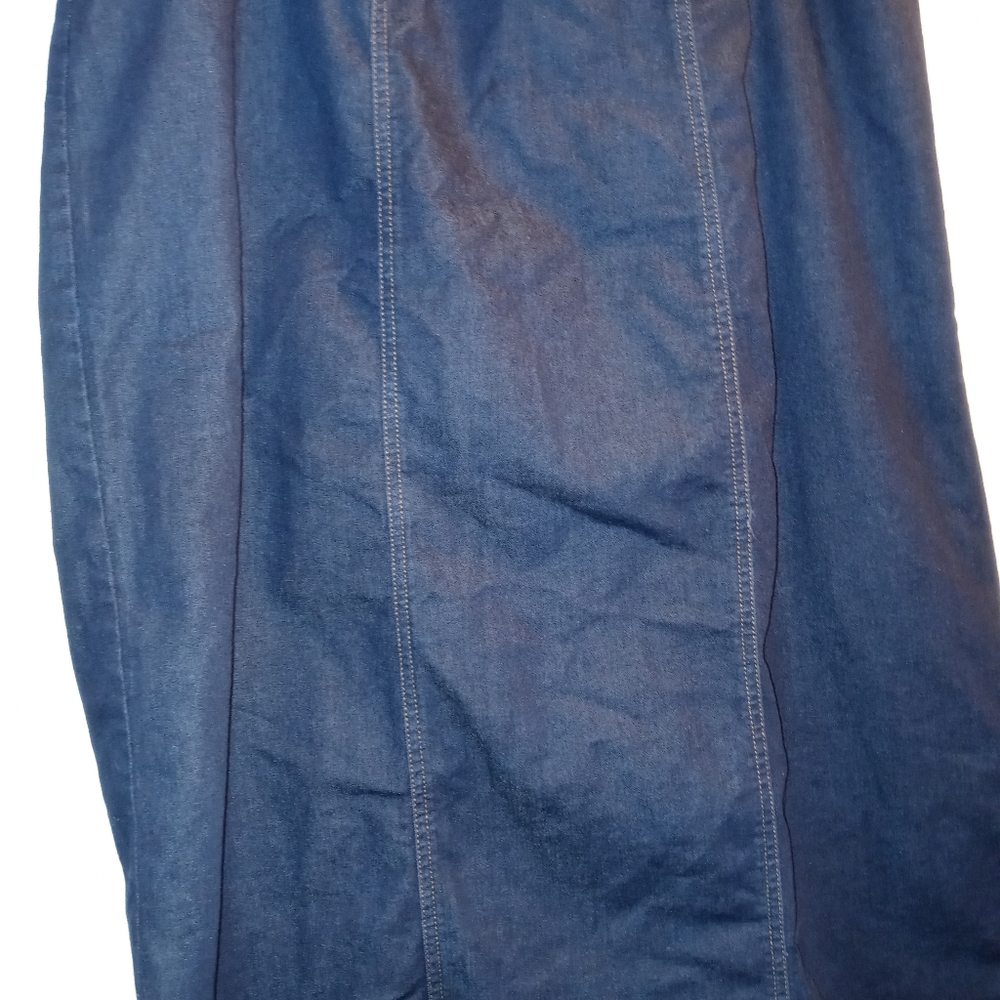 Woman Within A Line Denim Skirt Sz 16W EUC - Picture 2 of 5